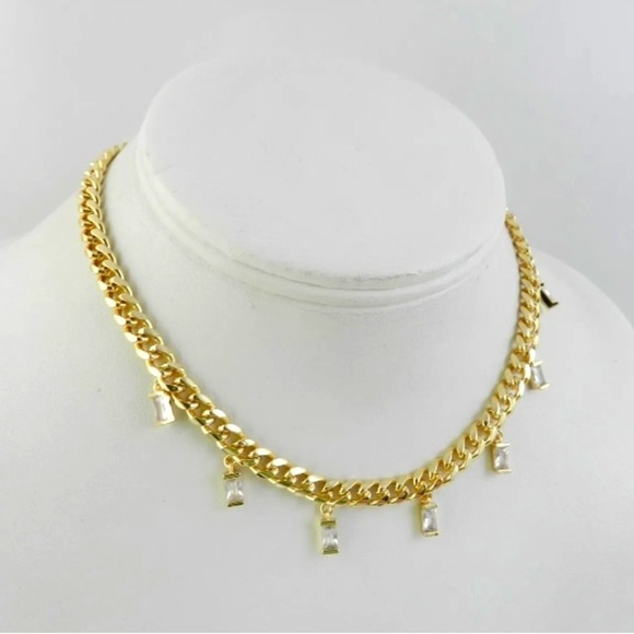 MACY'S  Cubic Zirconia Link Necklace - NWT - Picture 2 of 4